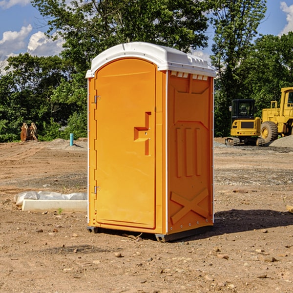 how often are the porta potties cleaned and serviced during a rental period in Archie